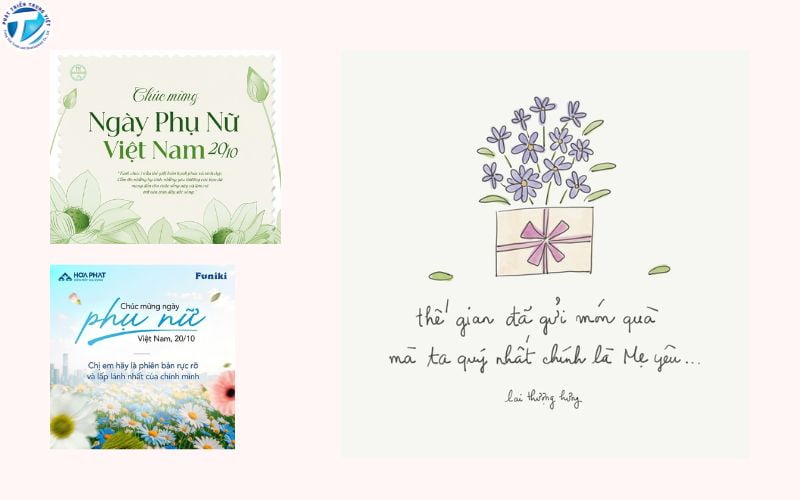 Mẫu thiệp chúc mừng 20-10 đơn giản